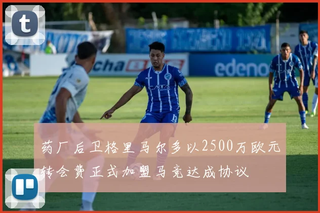 药厂后卫格里马尔多以2500万欧元转会费正式加盟马竞达成协议